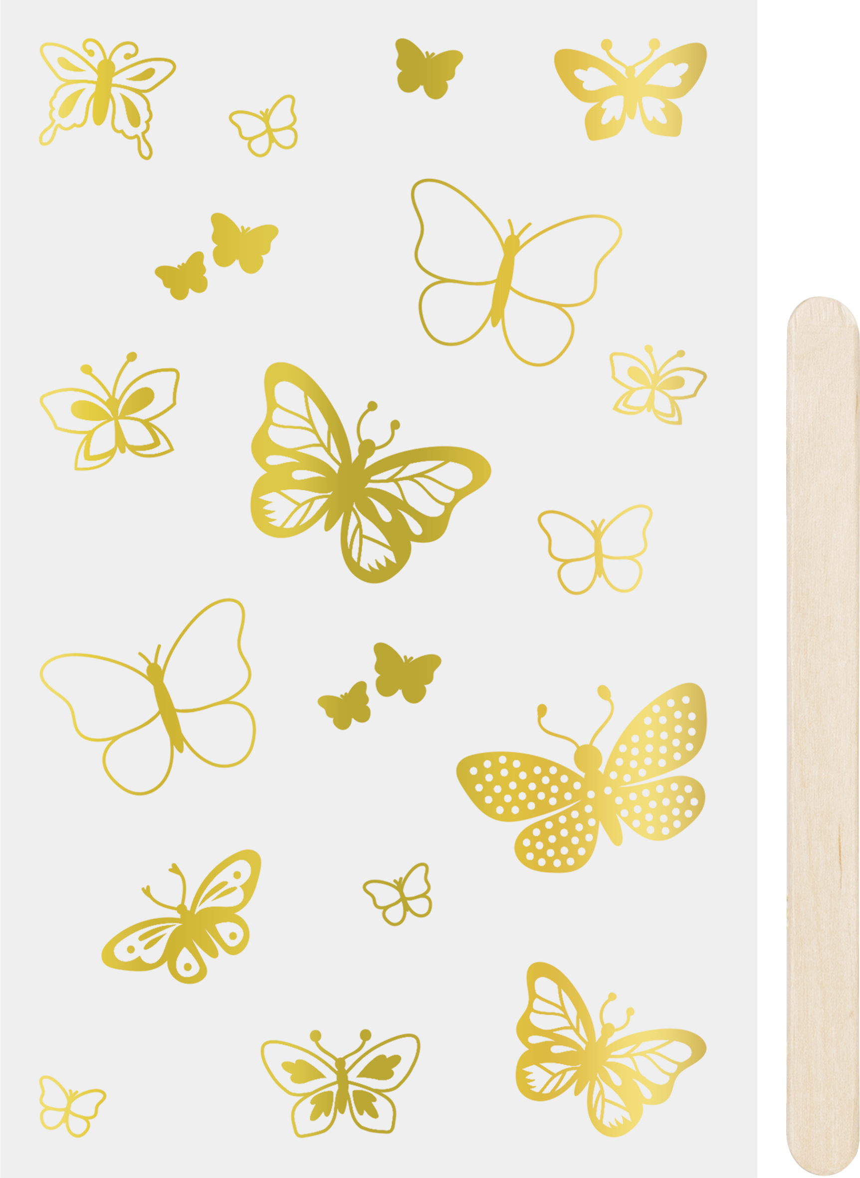 Rubbel-Sticker Schmetterlinge 10x19cm 1 Bogen