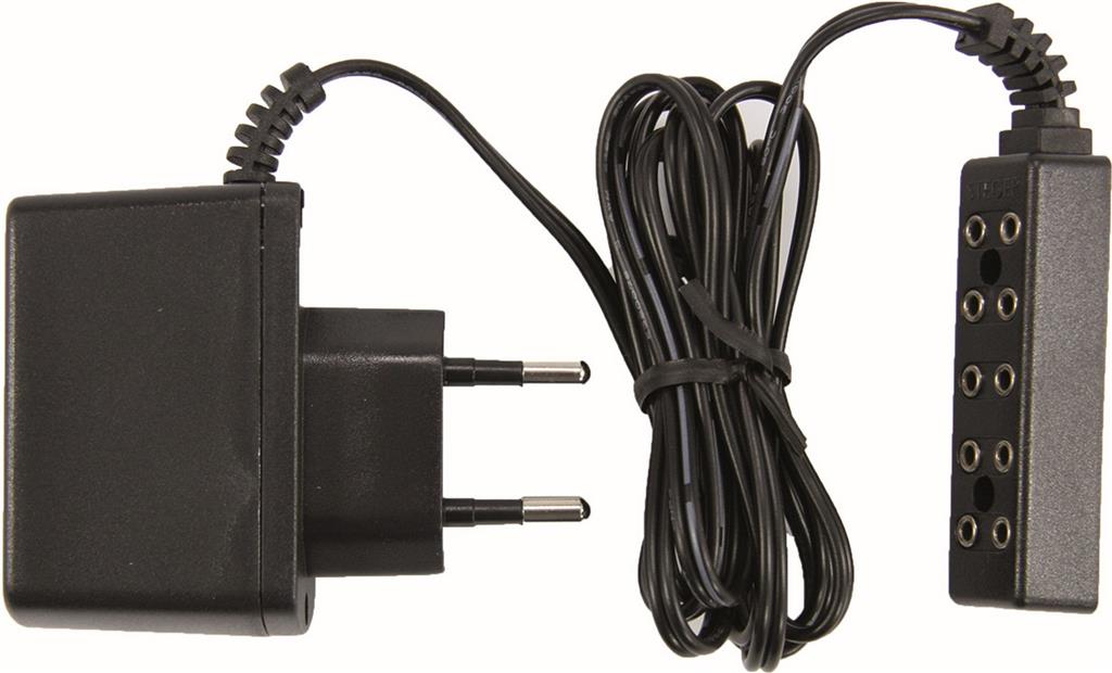 Beleuchtungsstrafo für Weihnachtskrippen 10 Steckplätze Flackerlicht Ruhelicht und LED´s 3,5V= für LED 3,2VA