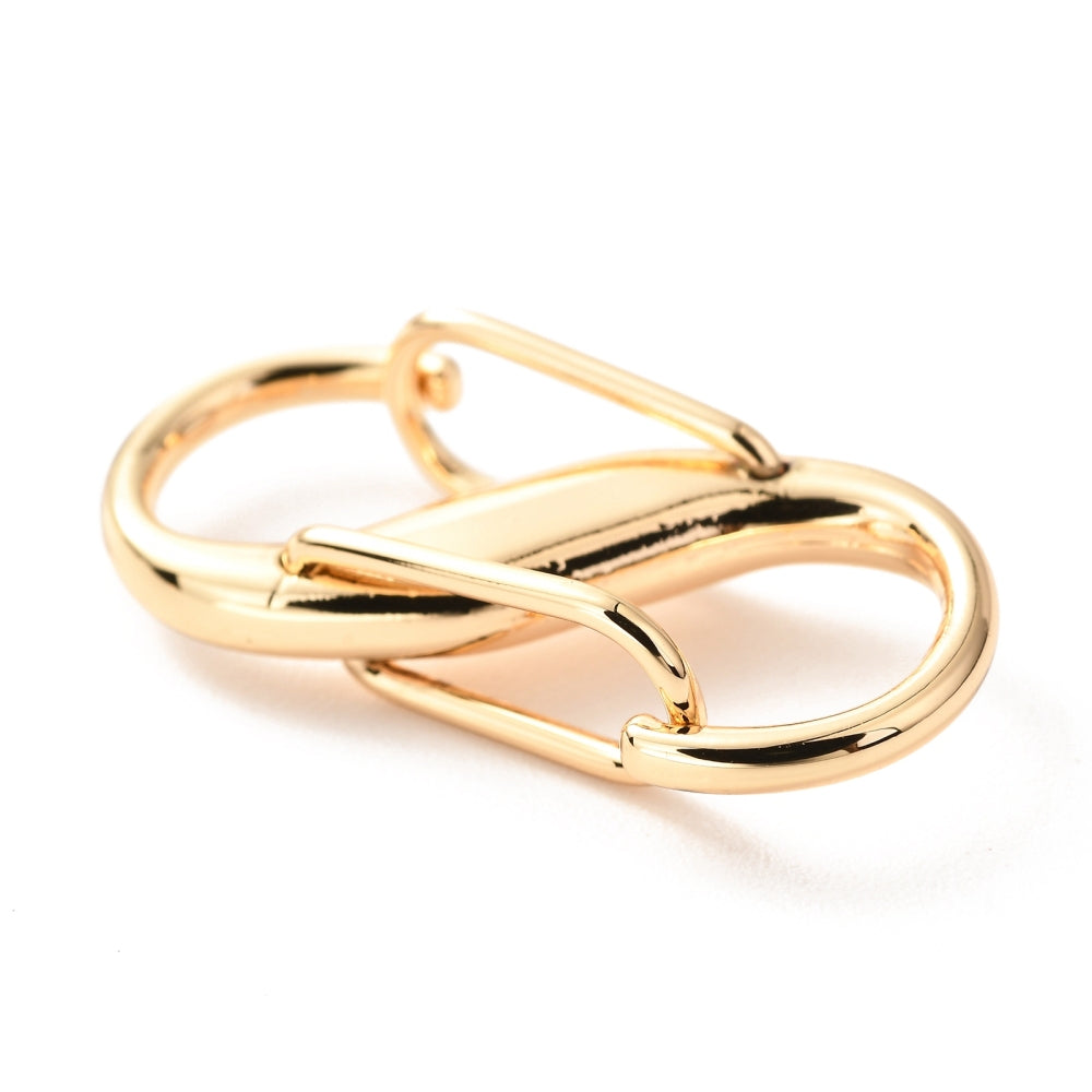 S-Verschluss gold 2,8x0,7x1,3cm, 2 Stk./Verpackung