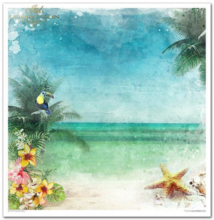 Scrapbooking-Papierset Tropical Dream 10 Bögen 31x32cm 200g/m²