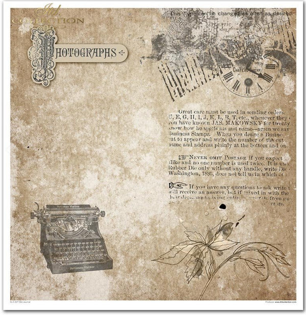 Scrapbooking-Papier Set Old Journal Secrets 10 Stk/Pkg. 30x30cm 200g