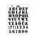 Schablonen Buchstaben A~Z und Zahlen 27,5x19cm