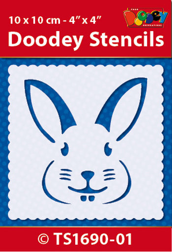 Schablone Easter Bunny Hase 10x10cm Doodey Stencils