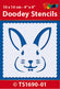 Schablone Easter Bunny Hase 10x10cm Doodey Stencils