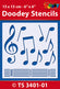 Schablone Musiknoten 15x15cm Doodey Stencils
