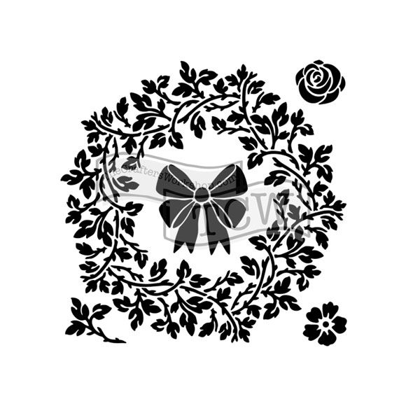 Schablone Kranz The Crafter's Workshop 15x15cm Großer Kranz