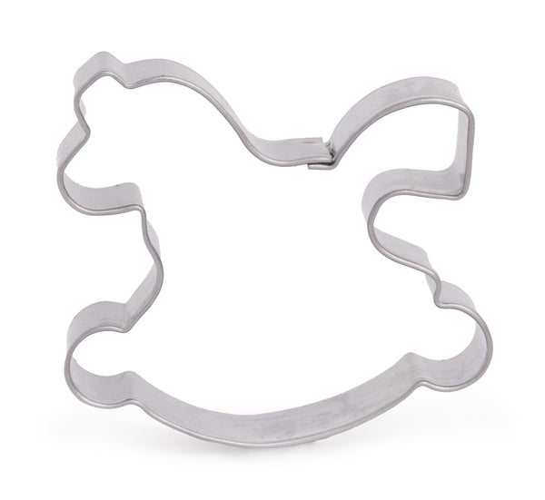 Schaukelpferd Ausstecher aus Weißblech 50x45mm