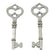 Anhänger Metallschlüssel 60x21x4mm 2 Stück