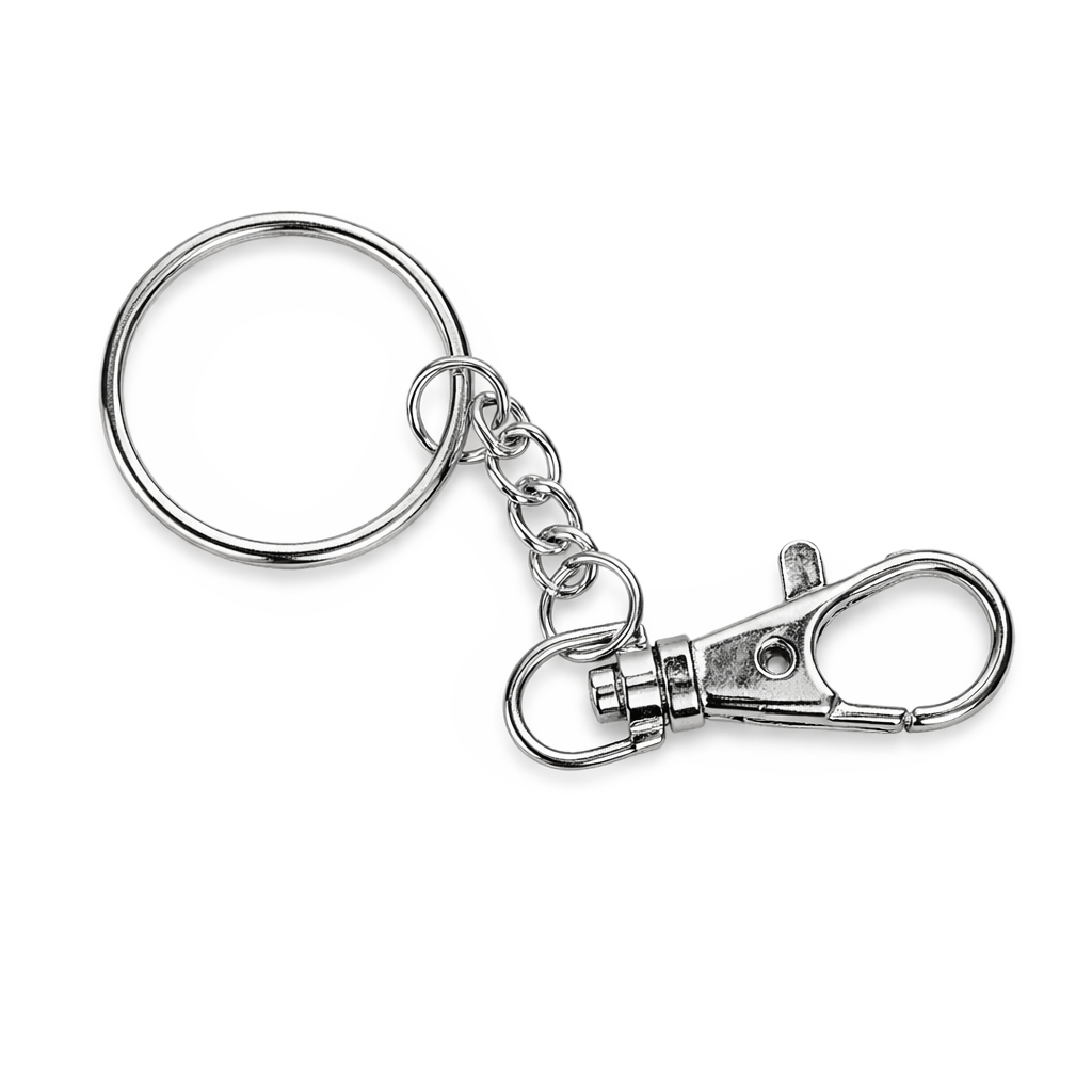 Schlüsselanhänger Schlüsselring mit Karabiner 25mm 2 Stück