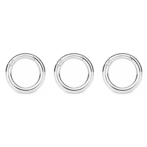 Schlüsselring zum Aufklappen silber 17mm 3 Stück