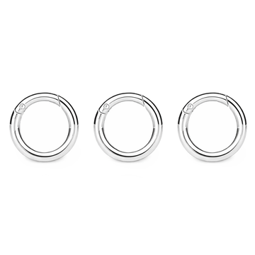 Schlüsselring zum Aufklappen silber 17mm 3 Stück