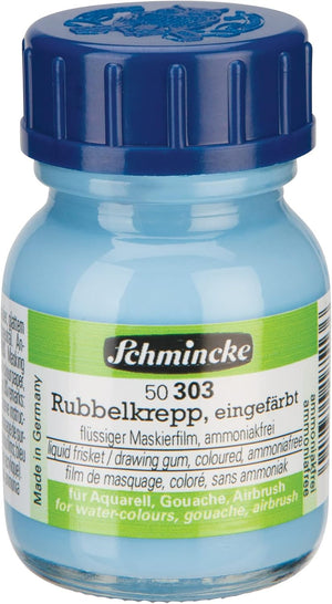 Aquarellhilfsmittel Rubbelkrepp blau eingefärbt geruchsneutrale Maskierflüssigkeit 20ml