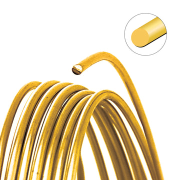Schmuckdraht 1 mm, blankes Goldmessing, 18 Gauge, 7 Yards Häkeldraht