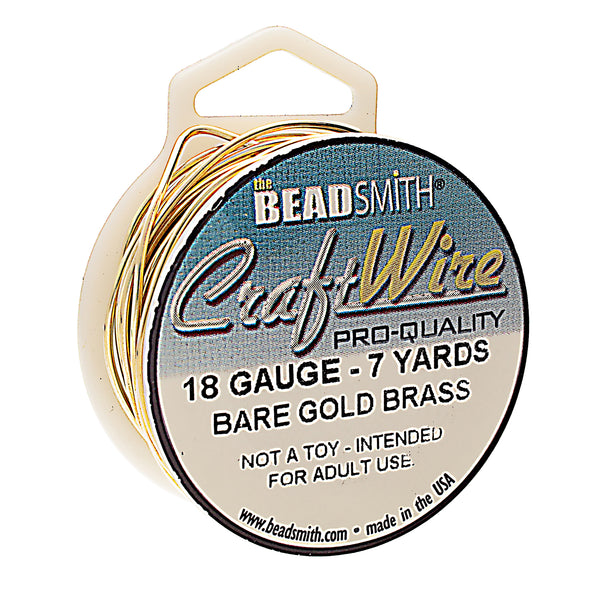 Schmuckdraht 1mm Bare Gold Brass, 18gauge, 7yards Häkeldraht