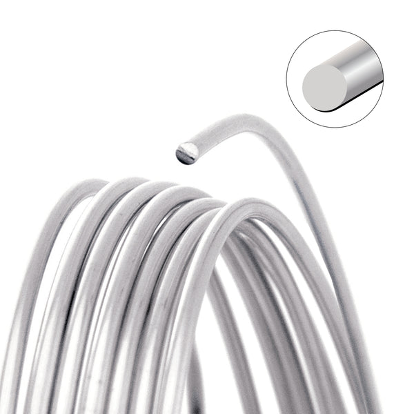 Schmuckdraht 1mm Silver, 18gauge, 4yards/3,6m  Häkeldraht