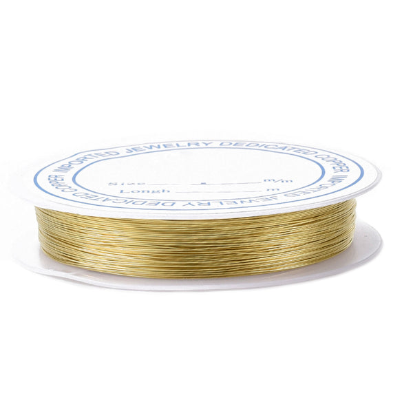 Schmuckdraht 0,6mm 22gauge goldfärbig,  7m/Rolle
