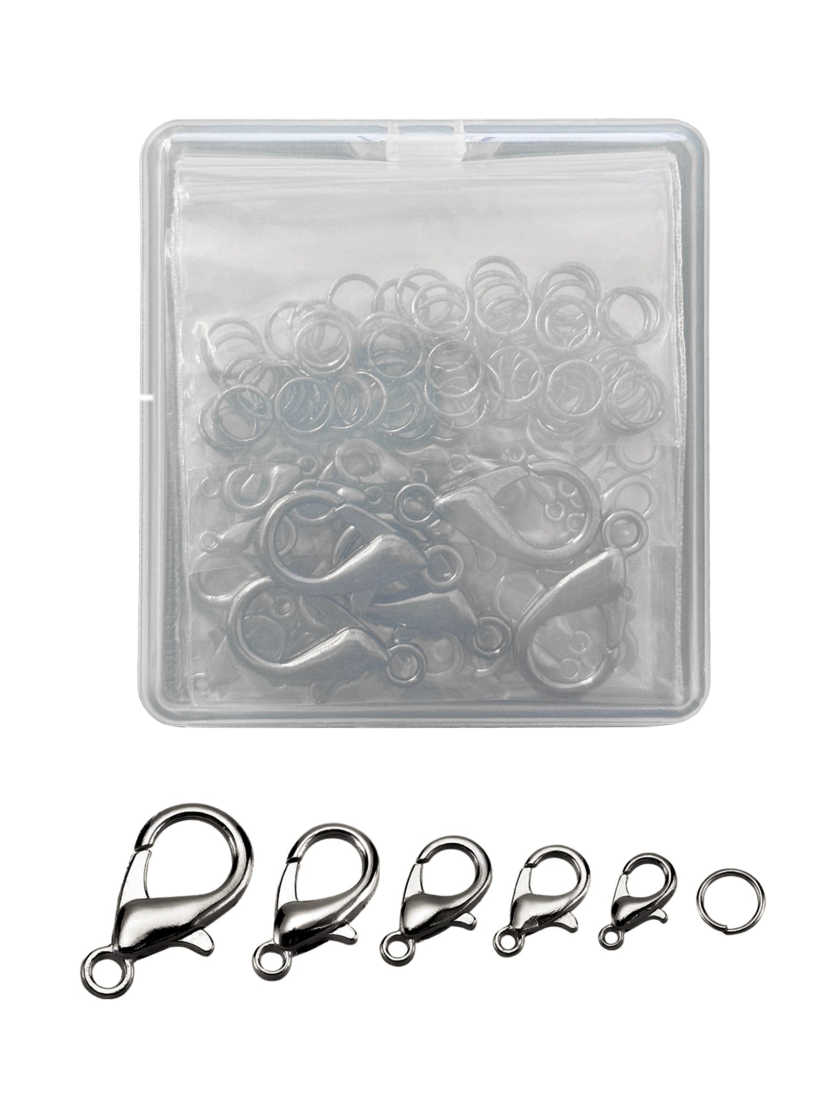 Karabiner-Schmuckverschlüsse Set 70 Stück verschiedene Größen