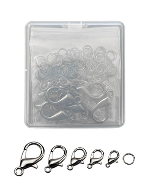 Karabiner-Schmuckverschlüsse Set 70 Stück verschiedene Größen