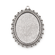 Modellierwanne Anhänger oval mit Infinity-Rand Schmuckfassung antiksilber 55×40 mm 1 Stück
