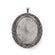 Schmuckkessel oval mit Zackenbordüre altsilber außen 60x40mm