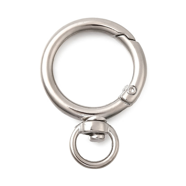 Rund-Schnappverschluss Edelstahl mit Drehgelenk 39x27x4mm