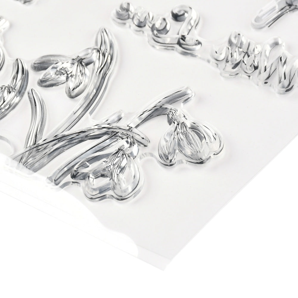 Silikonstempel Schneeglöckchen Set 21x15x0,3cm