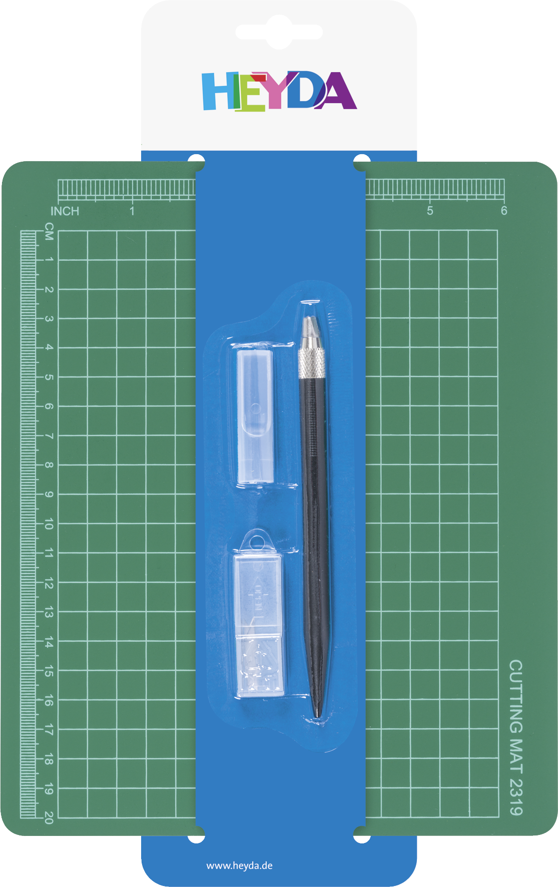 Schneid-Set Schneidunterlage & Messer grün 19x23 cm