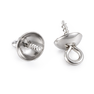 Schrauböse für Schmuckanhänger Edelstahl 10x8mm 5 Stück/Pkg.