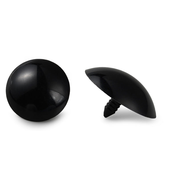 Tieraugen schwarz ohne Verschlusskappe 39x23x6mm 4 Stück
