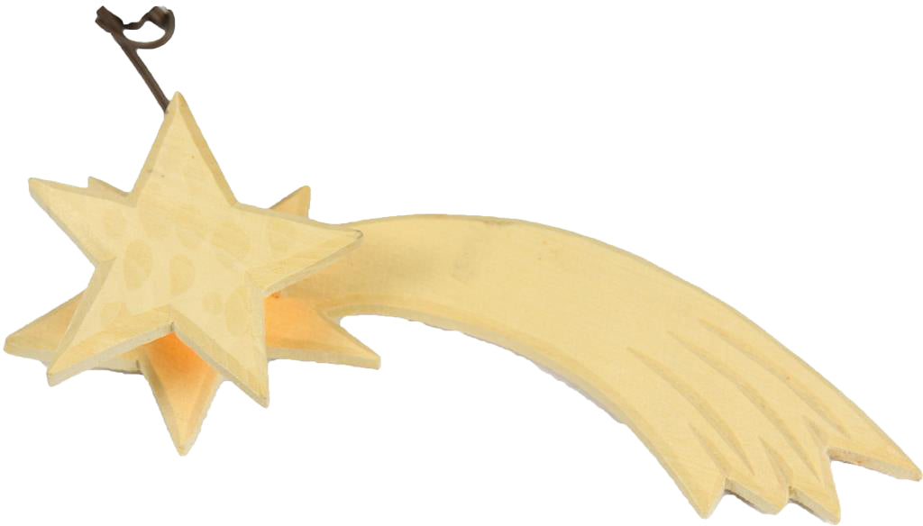 Komet-Laterne leuchtende Weihnachtskrippe Holz-Stern E5 mit Kabel