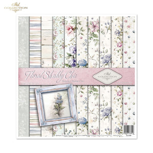 Floral Shabby Chic Scrapbooking Papier-Set 200 g/m2 310x320 mm 11 Bögen