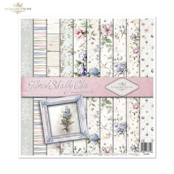 Floral Shabby Chic Scrapbooking Papier-Set 200 g/m2 310x320 mm 11 Bögen