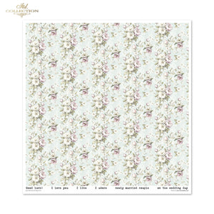 Floral Shabby Chic Scrapbooking Papier-Set 200 g/m2 310x320 mm 11 Bögen
