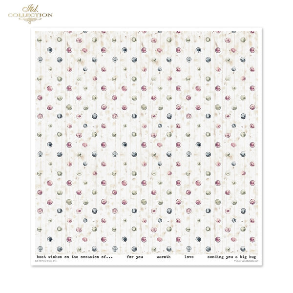 Floral Shabby Chic Scrapbooking Papier-Set 200 g/m2 310x320 mm 11 Bögen