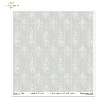 Florales Shabby Chic Scrapbooking-Papier-Set, 200 g/m², 310 x 320 mm, 11 Bögen