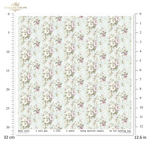 Floral Shabby Chic Scrapbooking Papier-Set 200 g/m2 310x320 mm 11 Bögen