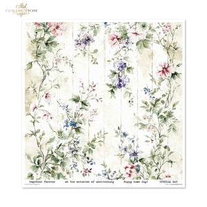 Floral Shabby Chic Scrapbooking Papier-Set 200 g/m2 310x320 mm 11 Bögen