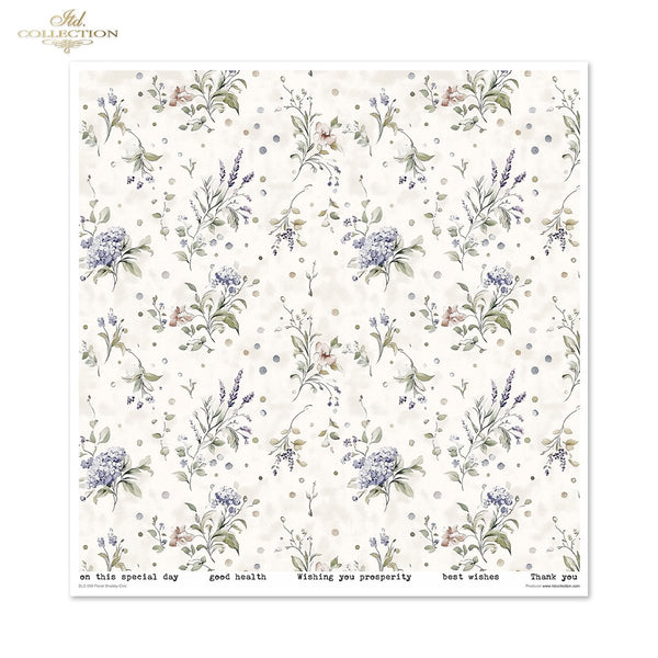 Floral Shabby Chic Scrapbooking Papier-Set 200 g/m2 310x320 mm 11 Bögen