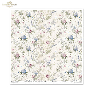 Floral Shabby Chic Scrapbooking Papier-Set 200 g/m2 310x320 mm 11 Bögen