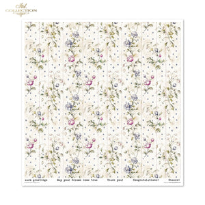 Floral Shabby Chic Scrapbooking Papier-Set 200 g/m2 310x320 mm 11 Bögen