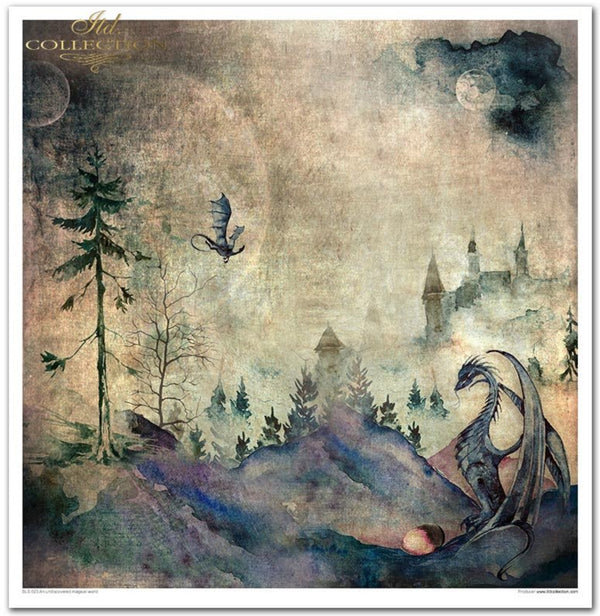 Papier-Set An undiscovered magical World 10 Blatt 320x310mm 200g
