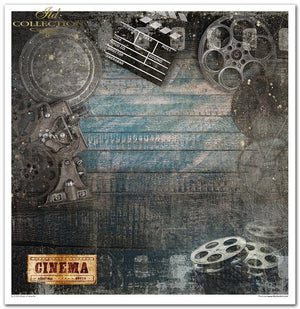 Scrapbooking-Papierset Magic of Cinema 10 Bögen 31x32cm 200g/m²