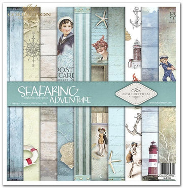 Scrapbooking-Papier Set Segelabenteur 31x32cm 10 Bögen