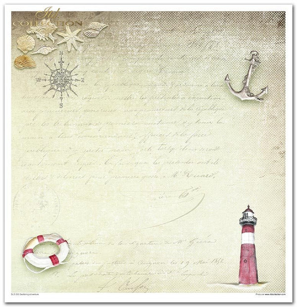 Scrapbooking-Papier Set Segelabenteur 31x32cm 10 Bögen
