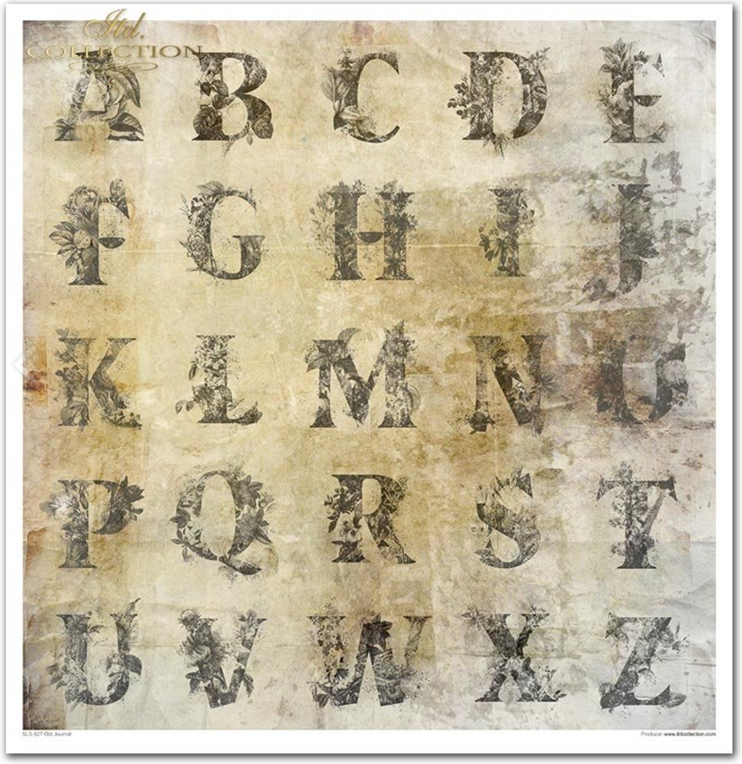 Scrapbooking-Papier-Set „Old Journal Secrets“, 10 Stück/Packung, 30 x 30 cm, 200 g