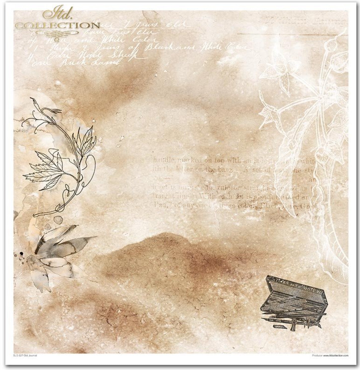 Scrapbooking-Papier-Set „Old Journal Secrets“, 10 Stück/Packung, 30 x 30 cm, 200 g