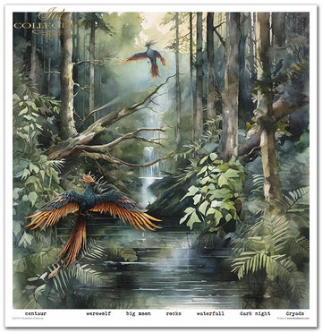 Papier-Set Mysteriöse Kreaturen 310x320 mm 11 Blatt