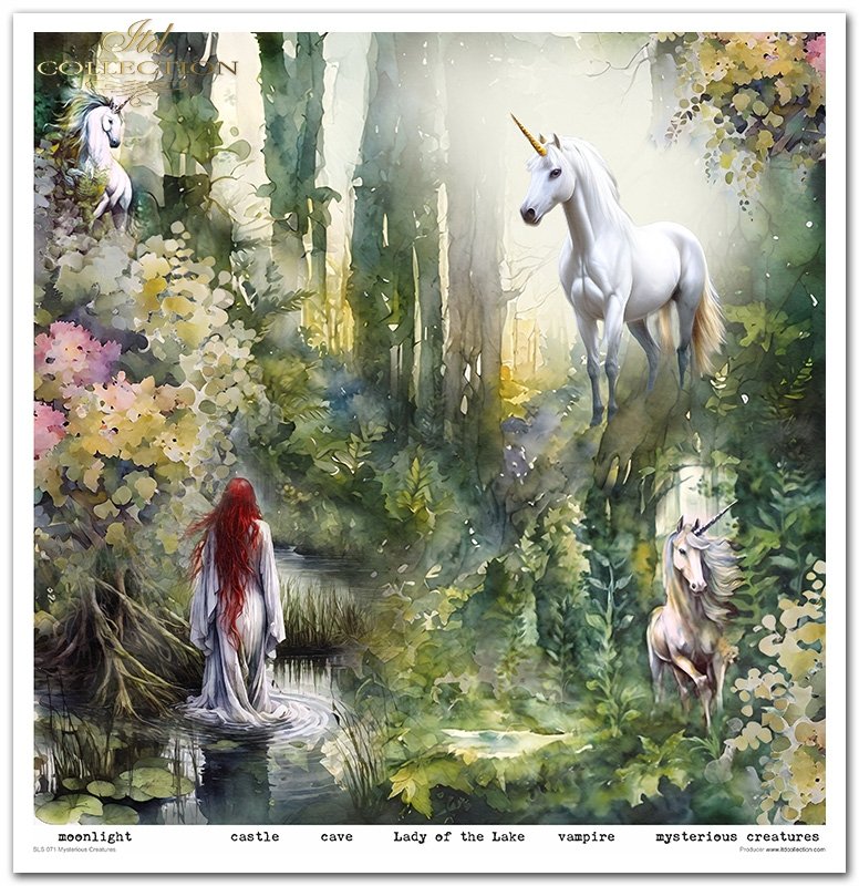 Papier-Set Mysteriöse Kreaturen 310x320 mm 11 Blatt