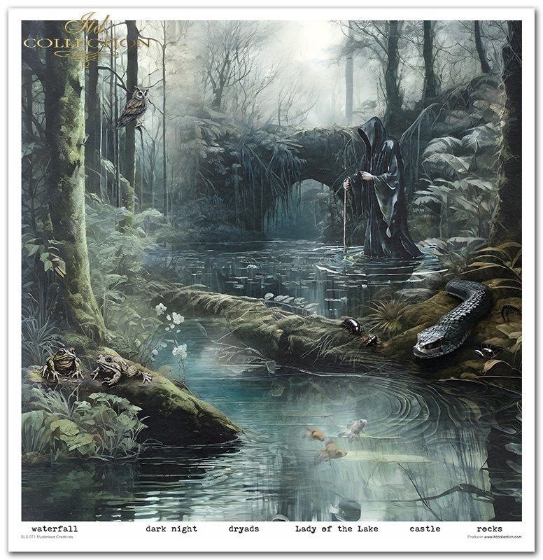 Papier-Set Mysteriöse Kreaturen 310x320 mm 11 Blatt