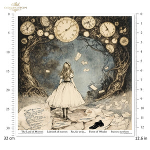 Designpapier-Set „Alice's Magic – Eine Geschichte aus einer Welt, die die Logik vergessen hat, Band 2“ 310 x 320 mm 11 Blatt